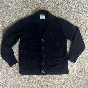 Classic Black Kids Cardigan Sweater